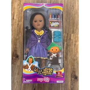 My Life As Willy Wonka 18'' Doll Brunette 11 Piece Set Collectible Golden Ticket